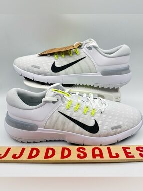 Nike Free NN Spikeless Waterproof Golf Shoes White FQ7875-101 Men’s Sz 10.5 Wide